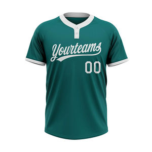 Maillot de baseball pour homme à manches courtes, léger, imprimé de haute qualité, avec deux boutons, logo personnalisé, pour softball adulte - Product Image 2