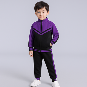 Ensemble de survêtement zippé pour enfants, sweat à capuche en polaire streetwear pour garçons, ensemble de jogging décontracté, tenue de sport pour enfants, survêtement zippé pour garçons, streetwear - Product Image 4