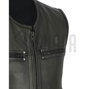 Chaleco de Invierno Ligero y Ajustado de Cuero Genuino para Hombre, Transpirable, Resistente al Viento, Estilo Casual, SNAFA SPORTS - Product Image 4
