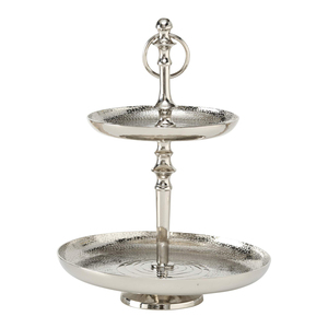 Soporte moderno para pasteles de metal, acabado plateado pulido, de hierro, para servir cupcakes y postres, para bodas, fiestas, restaurantes y decoración del hogar. - Product Image 3
