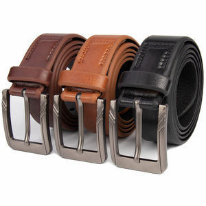 Ceinture en cuir de vachette de haute qualité avec boucle à ardillon imprimée pour homme, ceinture décontractée vintage écologique, ceinture de travail multicolore - Product Image 3