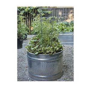 Jardinière en relief galvanisée de forme ronde, Pot de jardin décoratif en fer métallique et jardinière pour la décoration du jardin - Product Image 6