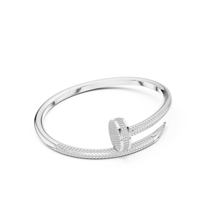 Bracelet jonc en or rose avec flèche en moissanite pour femme - Product Image 6