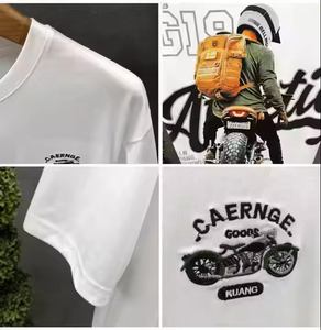 Nouveau T-shirt pour homme 100% coton, col rond, couleur unie, impression numérique, écologique et respirant, coupe décontractée - Product Image 6