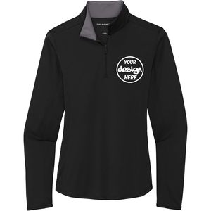 Tops Deportivos Personalizados para Mujer, Sudadera con Cierre de Cremallera de un Cuarto, Bordado Personalizado con Logotipo y Tacto de Seda Lk584 - Product Image 1