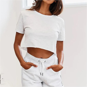 Chemise en tricot polaire à col rond bleu clair pour femmes, manches courtes, fermeture éclair, coupe ample, décontractée, toutes saisons, polyester/coton, séchage rapide - Product Image 6