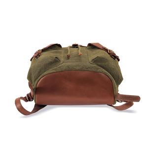 Leather Canvas <b>Backpack</b> <b>Simple</b> Travel School Laptop Bag Wholesale Custom Brand Factory Direct LCB-0044 - Product Image 5