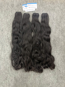 Cheveux Naturels Ondulés Vietnamiens Double Drawn de Qualité Supérieure, Vente en Gros, Cuticules Alignées, Sans Nœuds, Sans Perte, Ondulation Régulière - Product Image 1
