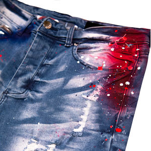 กางเกงยีนส์ขาสั้นผู้ชายแฟชั่นฤดูร้อนลำลอง คุณภาพสูง ทรงเข้ารูป ออกแบบได้ตามต้องการ ระบายอากาศดี ติดกระดุม ขายดี - Product Image 2