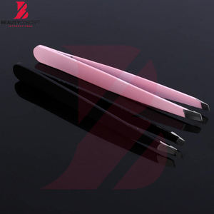 Service OEM ODM – Nouvelle pince à sourcils tendance noire et rose, outil de beauté en acier inoxydable pour l'épilation, outils de maquillage - Product Image 4