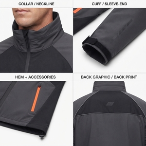 Custom OEM Waterproof Windproof Breathable Technical Shell <b>Jacket</b> Men 3-Layer Ripstop Nylon Taped Seams High-Fashion <b>Techwear</b> - Product Image 4