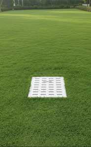 Square Fiberglass DMC Gully Cover 12 <b>X</b> 12 Inch Perforated Drainage Lid <b>Frame</b> High-Intensity Prismatic Grey for Parking Driveway - Product Image 5