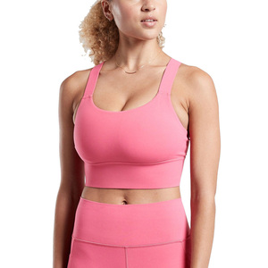 Soutien-gorge de sport pour femme grande taille à maintien léger en Spandex et Polyester, dos nageur, col ras du cou - Léger, respirant, séchage rapide, pour la gym et l'athlétisme - Product Image 3