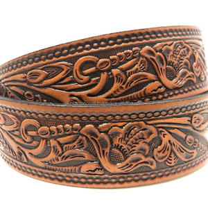 Ceinture de cow-boy élégante, fabriquée à la main, ceinture d'outillage en cuir western pleine fleur pour unisexe avec boucle en alliage et zinc tailles personnalisées - Product Image 1