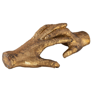 Sculpture de mains en aluminium doré, nouvelle décoration artistique romantique en forme de geste de main pour table, étagère ou console, figurine décorative - Product Image 1