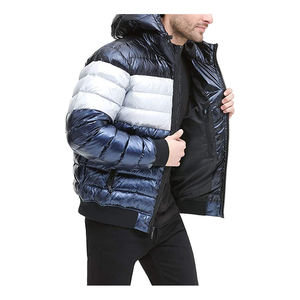 <b>Men's</b> High Quality Winter Puffer <b>Jacket</b> with Stand Collar Custom Logo Printing Waterproof & Eco-Friendly Made in Pakistan - Product Image 6