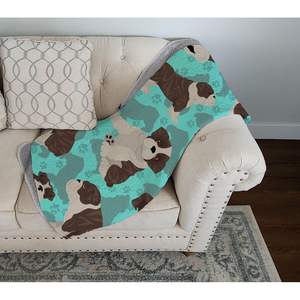 Brindle English Bulldog <b>Quilted</b> <b>Throw</b> Blanket 50x60 Artwork Pattern Soft Lightweight Bed Couch Sofa for Pets - Product Image 3