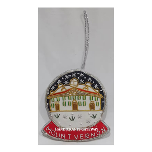 Diseño atractivo hecho a mano producto de tela India bordado dorado Zari y trabajo con cuentas forma de pájaro para decoración de dijes de Navidad - Product Image 5