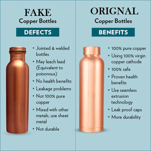 Botella de Agua de Cobre Puro de Doble Pared de Alta Calidad, Diseño Ecológico, Aspecto Tradicional y Elegante para Hidratación Diaria - Compre Directamente - Product Image 3