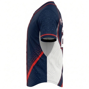 Maillot de baseball personnalisé pour homme, logo imprimé sur le devant, nom et numéro de l'équipe, 100% coton, séchage rapide, chemise de sport, cadeau pour les fans - Product Image 5