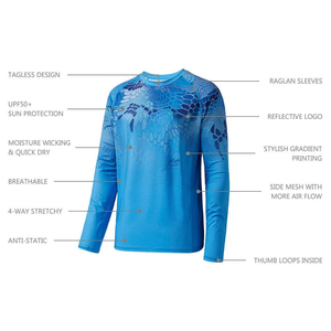 Camisa de Pesca de Manga Larga de Secado Rápido al por Mayor, Camisa de Pesca Personalizada Impermeable para Hombre - Product Image 4