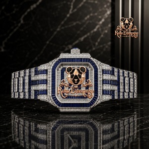 Reloj de Pulsera de Plata de Ley 925 con Diamantes, Estilo Hip Hop, Brillante, Duradero, de Acero Inoxidable, para Eventos - Product Image 3