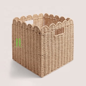 Bolsa de Almacenamiento Rectangular Multifuncional de Seagrass Tejida a Mano, Estilo Bohemio, Ecológica, con Diseño de Piña, Natural, de Vietnam, Fábrica HNH Craft - Product Image 4