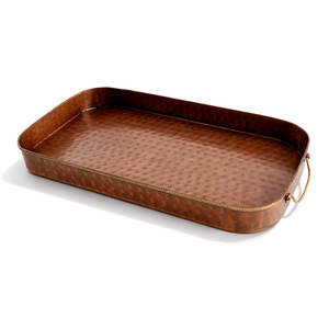 Hammered <b>Copper</b> Serving Tray with <b>Handles</b> 18x10.5 Inch, Rectangular Pure <b>Copper</b> Tray for Dining, <b>Kitchen</b> & Home Decor Premium - Product Image 4