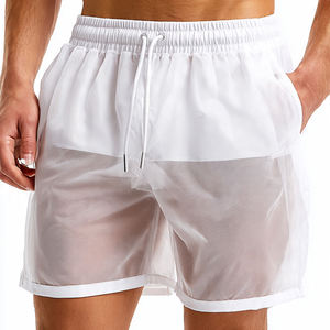 Shorts de Malla Transparente 100% Poliéster para Hombre, con Cordón en la Cintura, Shorts Sexys Transparentes para Hombre, Ropa de Playa, Shorts de Malla Transparente para Hombre - Product Image 3