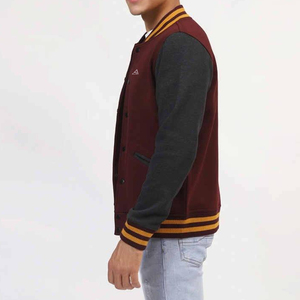 เสื้อแจ็คเก็ตเล็ตเตอร์แมนผู้ชายสำหรับฤดูหนาว สไตล์ไฮสตรีท พิมพ์โลโก้ตามสั่ง ผ้าขนสัตว์ ระบายอากาศได้ดี เป็นมิตรกับสิ่งแวดล้อม - Product Image 6