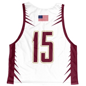 OEM Custom Design Sublimated Reversible Lacrosse Pinnies 100% Polyester Breathable Custom Jerseys for Adults/Youth Printed - Product Image 4
