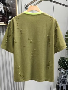 เสื้อยืดพรีเมียมสไตล์วินเทจสำหรับผู้ชาย แขนสั้น ทรงหลวม ลุคย้อนยุค ฟอกสีซีด ดีไซน์เท่ห์ๆ สไตล์ลำลอง - Product Image 2