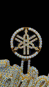 Colgante de letra de moissanita de Hip Hop 925 Plata pura Vvs colgante de moissanita personalizado con logotipo personalizado fianza de esmalte negro - Product Image 3