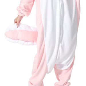 Pyjama Combinaison Femme Personnalisé à Capuche Hiver Automne en Polaire Respirant avec Logo Imprimé Brodé sur le Devant Manches Longues - Product Image 4