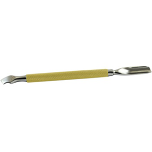 Custom Yellow Stainless Steel Nail Cuticle Pusher Professional Manicure <b>Pedicure</b> <b>Tool</b> Set with ODM Private Label Options - Product Image 1