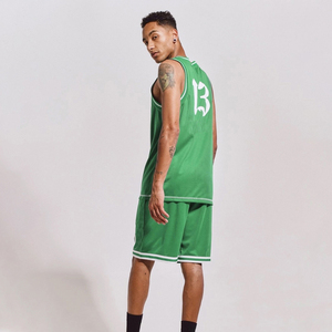 Wholesale Green Color Design Basketball Shorts With Pockets Quick Drying and Breathable Basketball Wear - Product Image 5