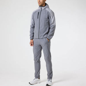 Ensemble de survêtement coupe-vent léger pour homme, hiver, à capuche, manches longues, décontracté, imperméable, respirant, 100% nylon, tailles personnalisables - Product Image 4