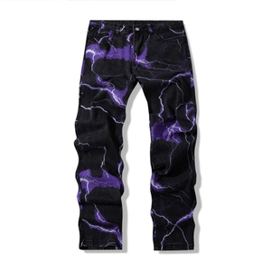 Pantalones Vaqueros con Estampado Gráfico, Corte Holgado, Diseño Personalizado, Lavado Vintage, Estilo Barrel, Rectos, Streetwear, Hip Hop, Y2K - Product Image 6