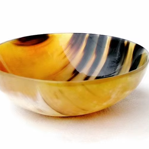 Tazón para Servir Ensaladas de Cuerno de Búfalo OX, Diseño Vintage Indio de Alta Calidad, Hecho a Mano, Ecológico, para Fiestas - Product Image 1