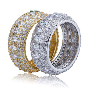 Anillos de Diamantes de Plata 925 con Oro de 18K para Mujer, Corte Brillante Redondo, Anillo de Boda de Lujo, Diamantes Blancos Cultivados en Laboratorio - Product Image 1