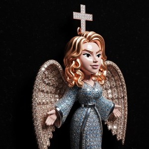 Colgante de Moissanita con diseño de ángulo popular, estilo Iced Out, para ocasiones religiosas, de plata 925, joyería fina, colgantes y dijes - Product Image 3