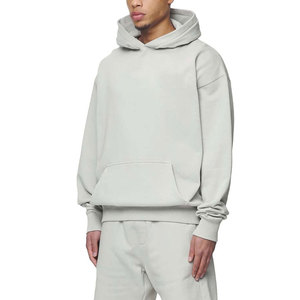 Ensemble de survêtement homme dernière conception, délavé à l'acide, coupe oversize, 100 % coton molletonné respirant, comprenant un sweat à capuche et un short, confortable - Product Image 4