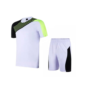 Conjunto de camiseta de fútbol para hombre, uniforme deportivo de manga corta a rayas azul oscuro que absorbe la humedad, ropa deportiva para todas las estaciones - Product Image 5