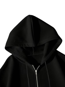 Sudadera con capucha para hombre, personalizada, 2026, de invierno, 100% algodón, con cremallera, efecto desgastado vintage, lavado ácido, textura gofrada, térmica, desgastada, de secado rápido y transpirable - Product Image 4