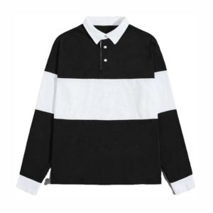 Chemises polo en coton et polyester de haute qualité pour hommes, logo personnalisé, chemise à manches longues en piqué - Polo de golf respirant et à séchage rapide pour les affaires - Product Image 1
