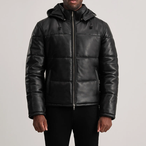 Veste à capuche pour homme, vente en gros, logo personnalisé, fermeture éclair, manteau d'hiver décontracté, vêtements de mode pour l'extérieur, fabricant OEM ODM, marque privée - Product Image 4