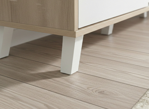 Mueble de TV Moderno para Salón de 180 cm, Color Roble Somana Claro con Blanco, 2 Puertas Corredizas, Cajón, Fácil Montaje, TV6069, para Villa o Apartamento - Product Image 5