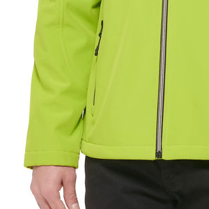Mens <b>Lime</b> <b>Green</b> Camouflage Fleece <b>Jacket</b> Hooded Stand Collar Zipper Windproof Waterproof Outdoor Winter Wear OEM Custom - Product Image 4