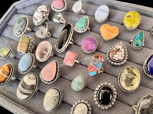 Best Quality Natural Mix Gemstones <b>Rings</b> Sterling <b>Silver</b> Plated <b>Rings</b> Wholesale Brass Gemstone Fashion <b>Ring</b> Waterproof - Product Image 3