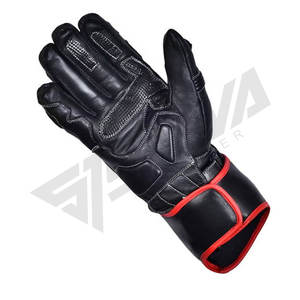 Gants de moto en cuir pleine main de qualité supérieure avec protection du poignet, logo personnalisé, gants de conduite professionnels, imperméables pour sports de plein air - Product Image 3
